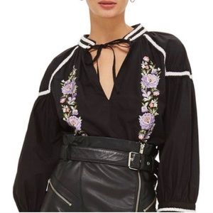 Beautiful embroidered Topshop blouse